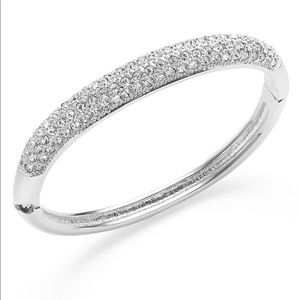Silver pave crystal bracelet.